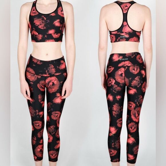 VICTORIA’S SECRET Floral Sports Bra and Leggings Set - Picture 1 of 10